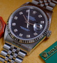 Load image into Gallery viewer, Rolex Datejust 16234 Black Diamond Dial 1996 (Box + Papers)