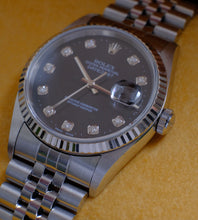 Load image into Gallery viewer, Rolex Datejust 16234 Black Diamond Dial 1996 (Box + Papers)