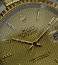 Afbeelding in Gallery-weergave laden, Rolex Datejust 16233 'Champagne Tapestry' 1995
