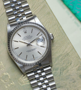 Rolex Datejust 16220 'Silver' 1989 (B+P) 'Like new'