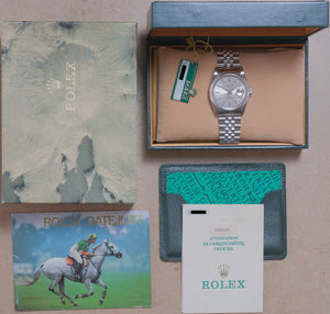 Rolex Datejust 16220 'Silver' 1989 (B+P) 'Like new/NOS'