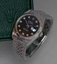 Load image into Gallery viewer, Rolex Datejust 16234 black diamond dial
