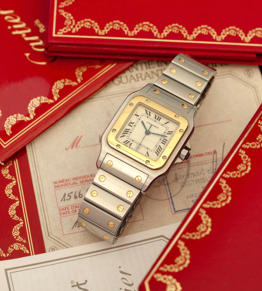Cartier Santos Galbée 1566 / Full-Set / 1998