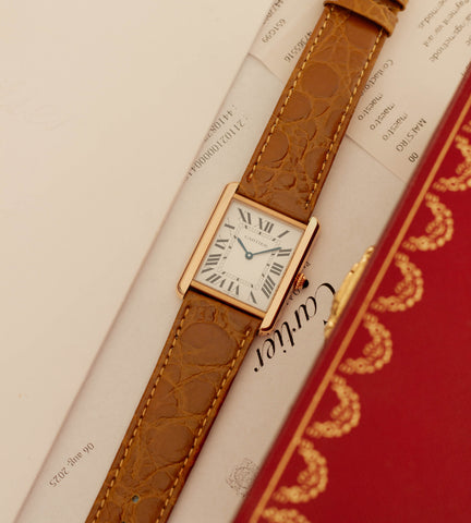 Cartier Tank Solo Large - Rose Gold - 3167 / W5200025 - Box + Cartier Service