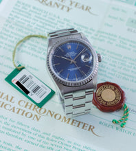 Load image into Gallery viewer, Rolex Datejust 16220 &#39;Blue&#39; 1999
