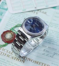 Load image into Gallery viewer, Rolex Datejust 16220 &#39;Blue&#39; 1999
