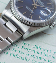Load image into Gallery viewer, Rolex Datejust 16220 &#39;Blue&#39; 1999
