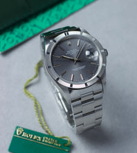 Load image into Gallery viewer, Rolex Date 15210 Slate Grey + Papers 1995 &amp; Smooth Bezel (1995)
