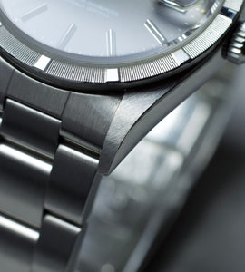 Rolex Date 15210 Slate Grey + Papers 1995 & Smooth Bezel (1995)