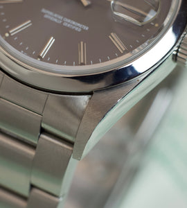 Rolex Date 15210 Slate Grey + Papers & Original Engine Turned Bezel (1995)