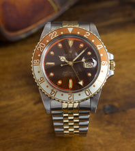 Load image into Gallery viewer, Rolex GMT-Master 16753 Root Beer Nipple Dial Lava Rolex GMT-Master 16753 Root Beer Nipple Dial Lava 
