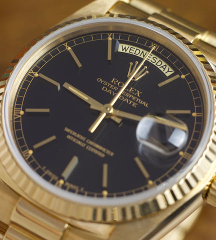 Rolex Day-Date 18038 ''Black dial'' (1979)