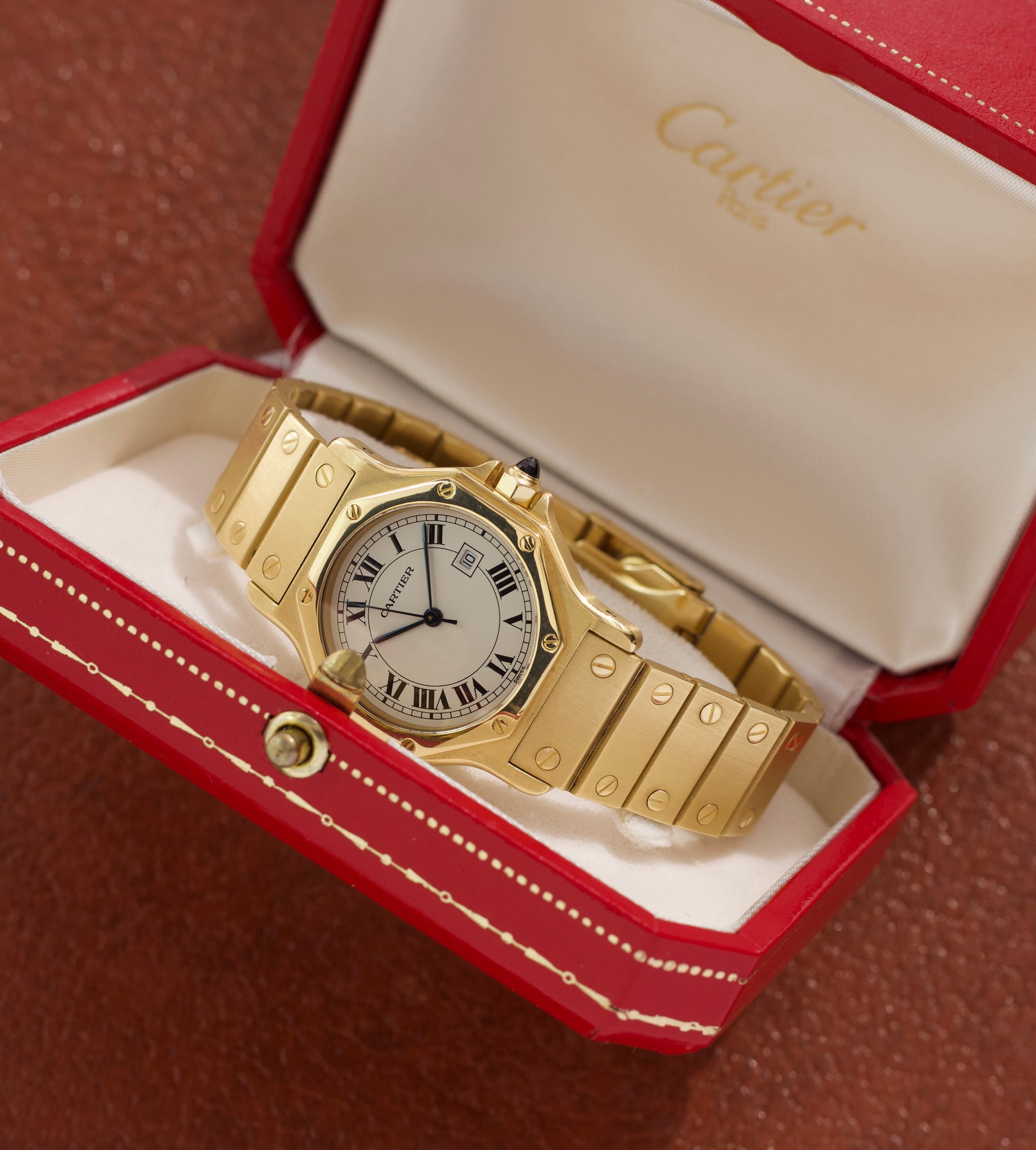 Cartier Santos Octagon 2965 18K Yellow gold Box 10 over 10