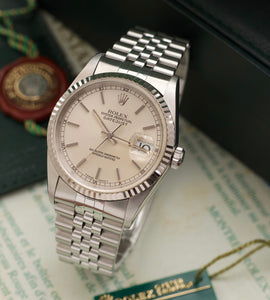 Rolex Datejust 16234 'Silver dial' + Box & Papers (1997)