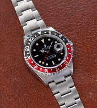 Load image into Gallery viewer, Rolex GMT-Master II 16710 Coke + Pepsi Inlay &#39;Cream Patina&#39; (1990)
