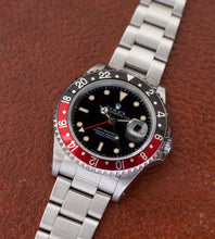 Load image into Gallery viewer, Rolex GMT-Master II 16710 Coke + Pepsi Inlay &#39;Cream Patina&#39; (1990)
