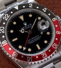 Load image into Gallery viewer, Rolex GMT-Master II 16710 Coke + Pepsi Inlay &#39;Cream Patina&#39; (1990)
