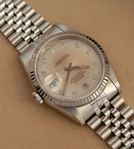 Rolex Datejust 16234 'Silver / Cream Diamond Dial' (1990)