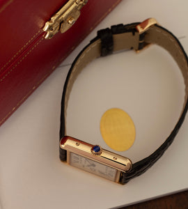 Cartier Tank Solo 'Small' 3168 Box + Papers / Black Strap (2014)