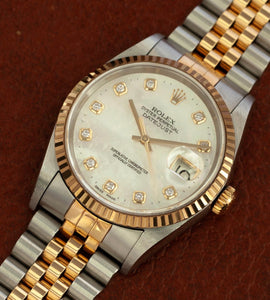 Rolex Datejust 16233 'MOP Dial' + Box & Papers (2001)