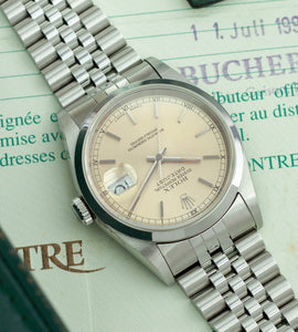 Rolex Datejust 16200 'Silver Patina Dial + Box & Papers (1995)