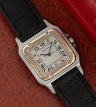 Afbeelding in Gallery-weergave laden, Cartier Santos Galbée 187901 + Box (Leather strap)
