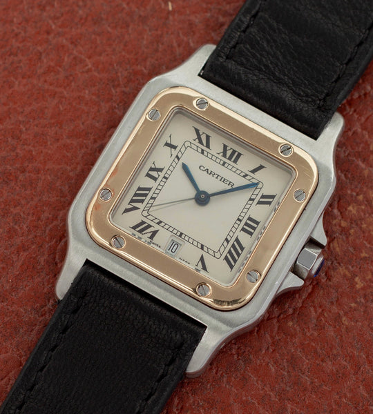 Cartier Santos Galbée 187901 + Box (Leather strap)