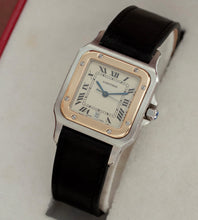 Afbeelding in Gallery-weergave laden, Cartier Santos Galbée 187901 + Box (Leather strap)
