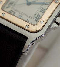 Afbeelding in Gallery-weergave laden, Cartier Santos Galbée 187901 + Box (Leather strap)
