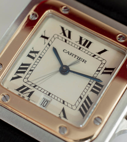 Cartier Santos Galbée 187901 + Box (Leather strap)