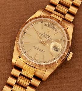 Rolex Day-Date 18078 'Bark-finish / Champagne dial' (1984)