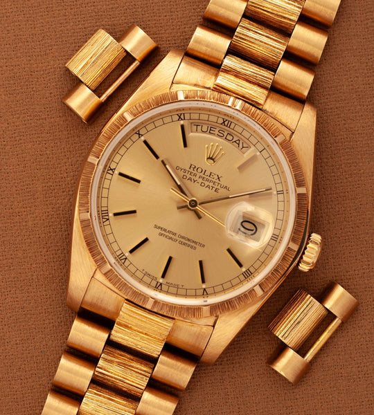 Rolex Day-Date 18078 'Bark-finish / Champagne dial' (1984)