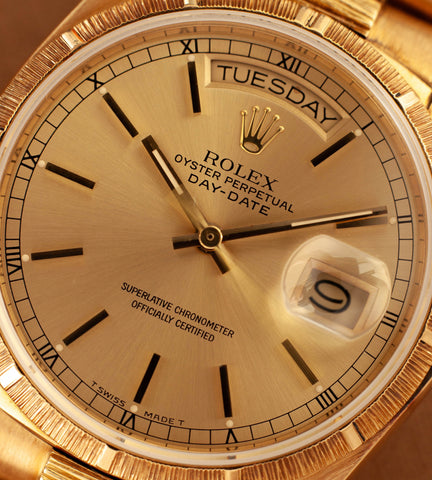 Rolex Day-Date 18078 'Bark-finish / Champagne dial' (1984)