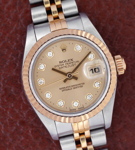 Rolex Lady-Datejust 69173 'Champagne Diamond Dial' (1997)