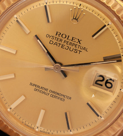Rolex Datejust 1601/8 'Champagne Dial' 18K (Ca. 1973)