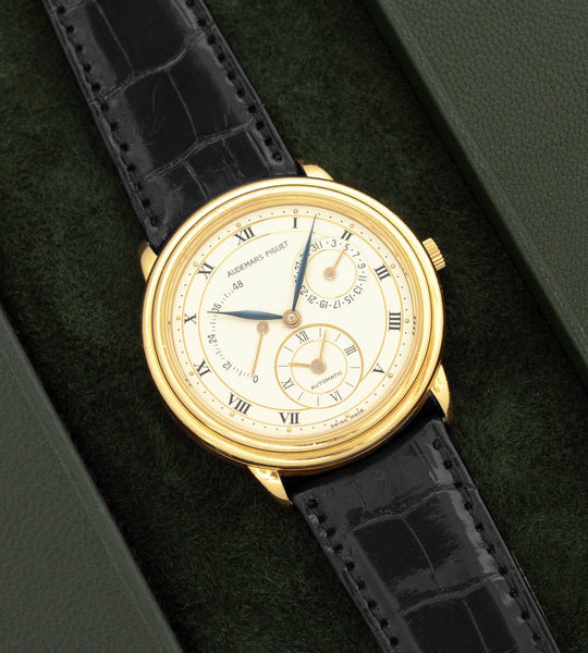 Audemars Piguet Dual-Time Power Reserve Ref. 25685BA + Box en Booklet
