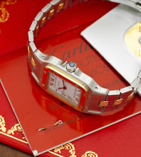 Load image into Gallery viewer, Cartier Santos Carrée 2961 'Godron Bracelet' + Box &amp; Warranty Papers
