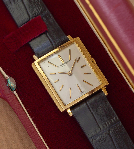 Audemars Piguet Vintage Tank Watch 18K Gold 1950s – 9/10 RSQ Manual Movement + Box