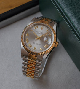 Rolex Datejust 16233 'Slate Grey Roman' 1996 (B+P)