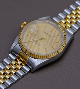 Rolex Datejust 16233 'Champagne Tapestry Dial' 1995
