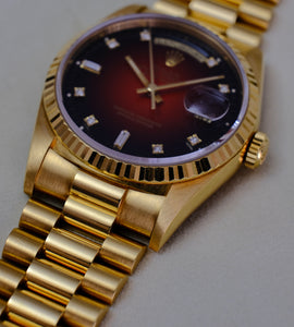 Rolex Day-Date 18238 'Red Vignette Dial'