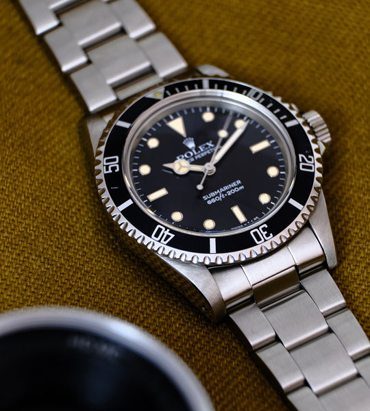 Rolex Submariner 5513 + Box 1984 (White gold markers)