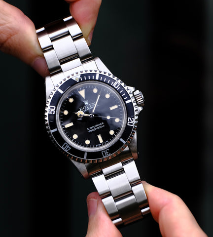 Rolex Submariner 5513 + Box 1984 (White gold markers)