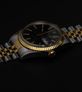Rolex Datejust 16013 Black Tapestry Dial 1987