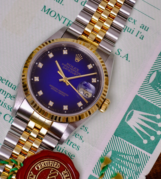 Rolex Datejust 16233 Vignette Dial 1995 + Papers