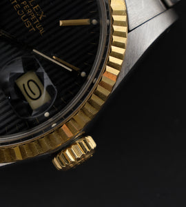 Rolex Datejust 16013 Black Tapestry Dial 1987