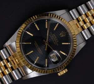 Rolex Datejust 16013 Black Tapestry Dial 1987