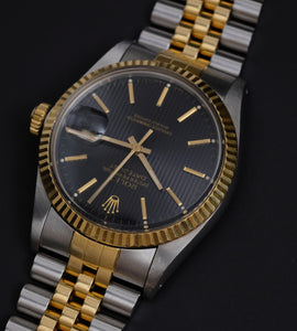 Rolex Datejust 16013 Black Tapestry Dial 1987