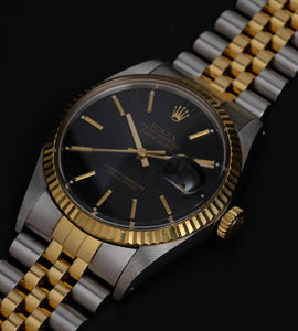 Rolex Datejust 16013 Black Tapestry Dial 1987
