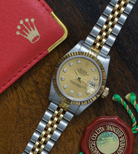 Afbeelding in Gallery-weergave laden, Rolex Lady-Datejust 69173 &#39;Champagne Diamond Dial&#39; 1998 (Full-Set)
